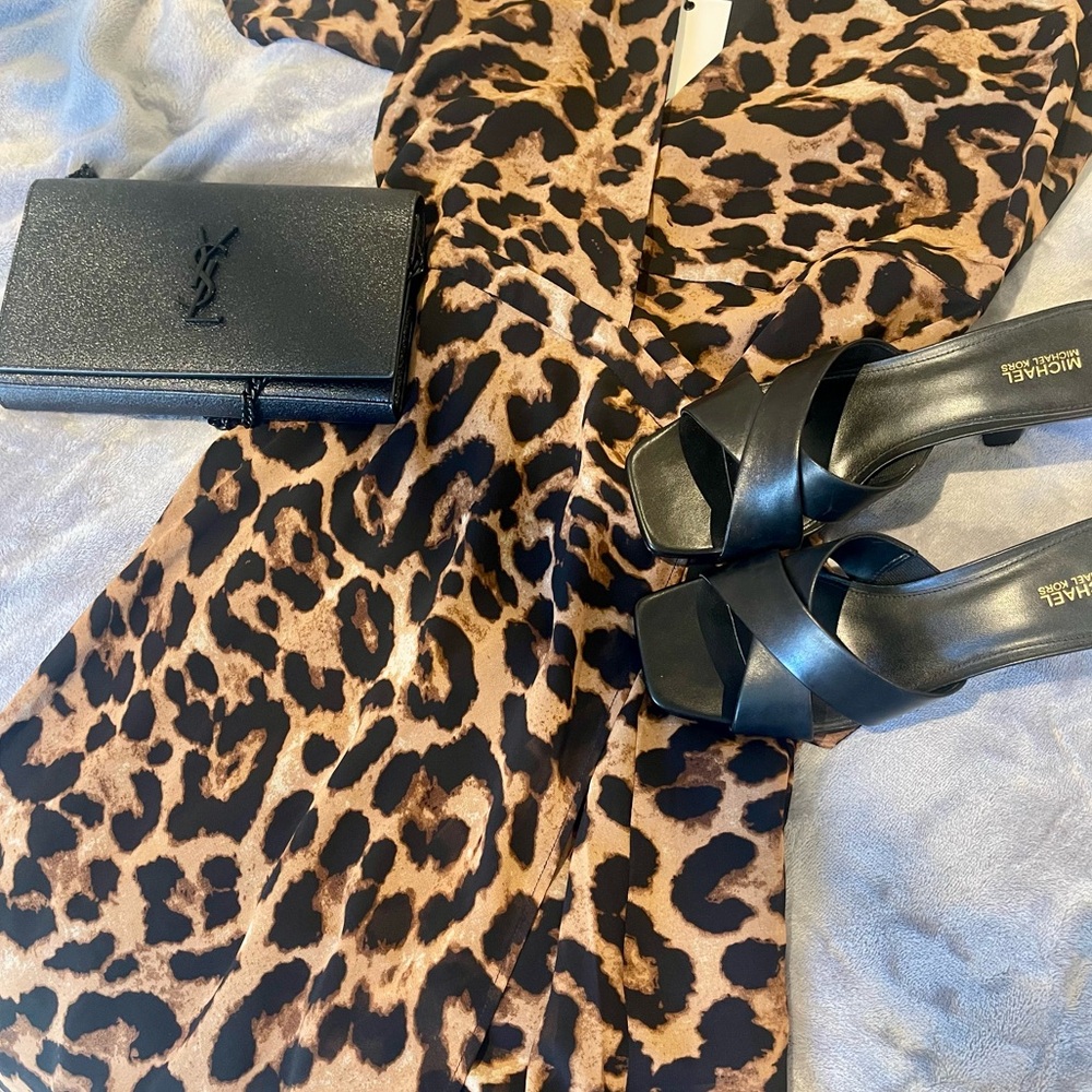 Bardot Animal Print Wrap Dress in Leopard Print